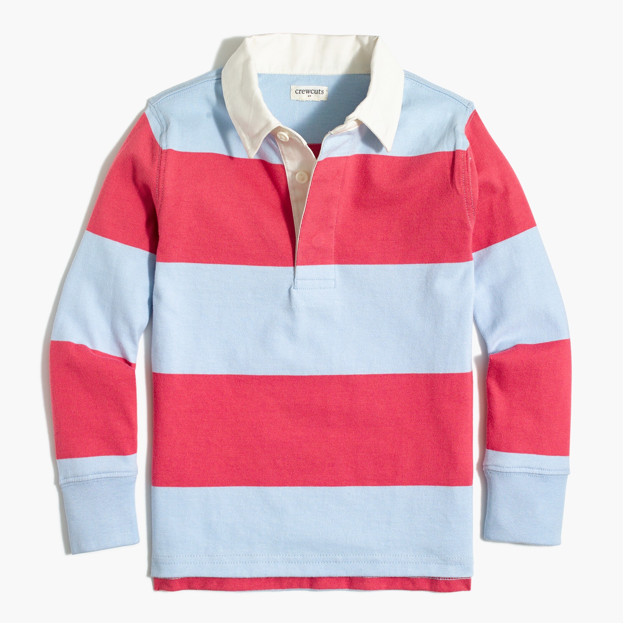 Kids' faded chambray rugby polo shirt