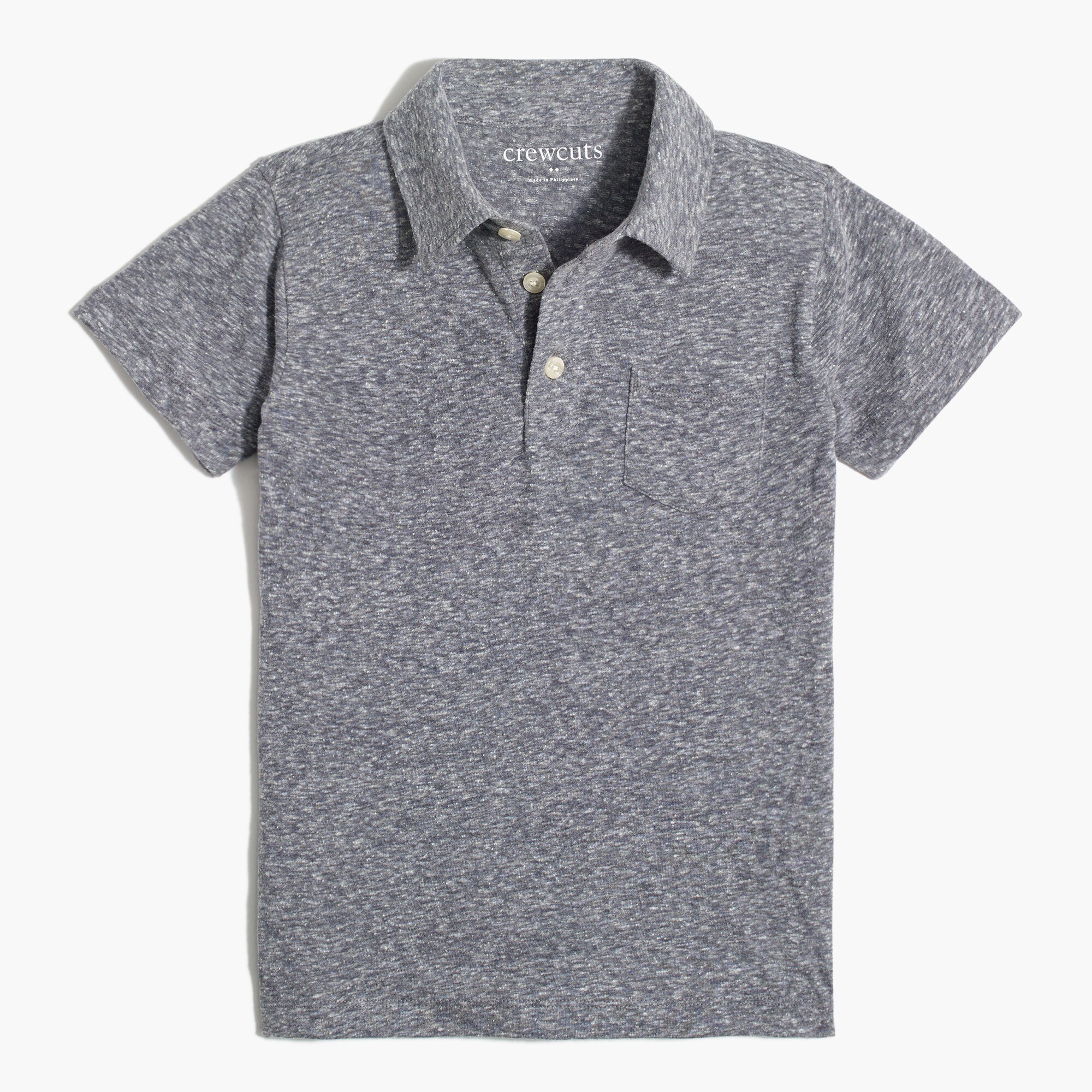 Boys' slub polo shirt