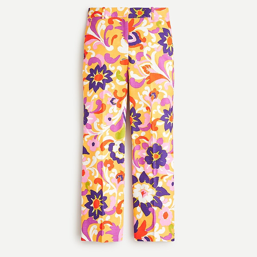 j.crew: high-rise peyton pant in ratti® curly floral for women, right side, view zoomed