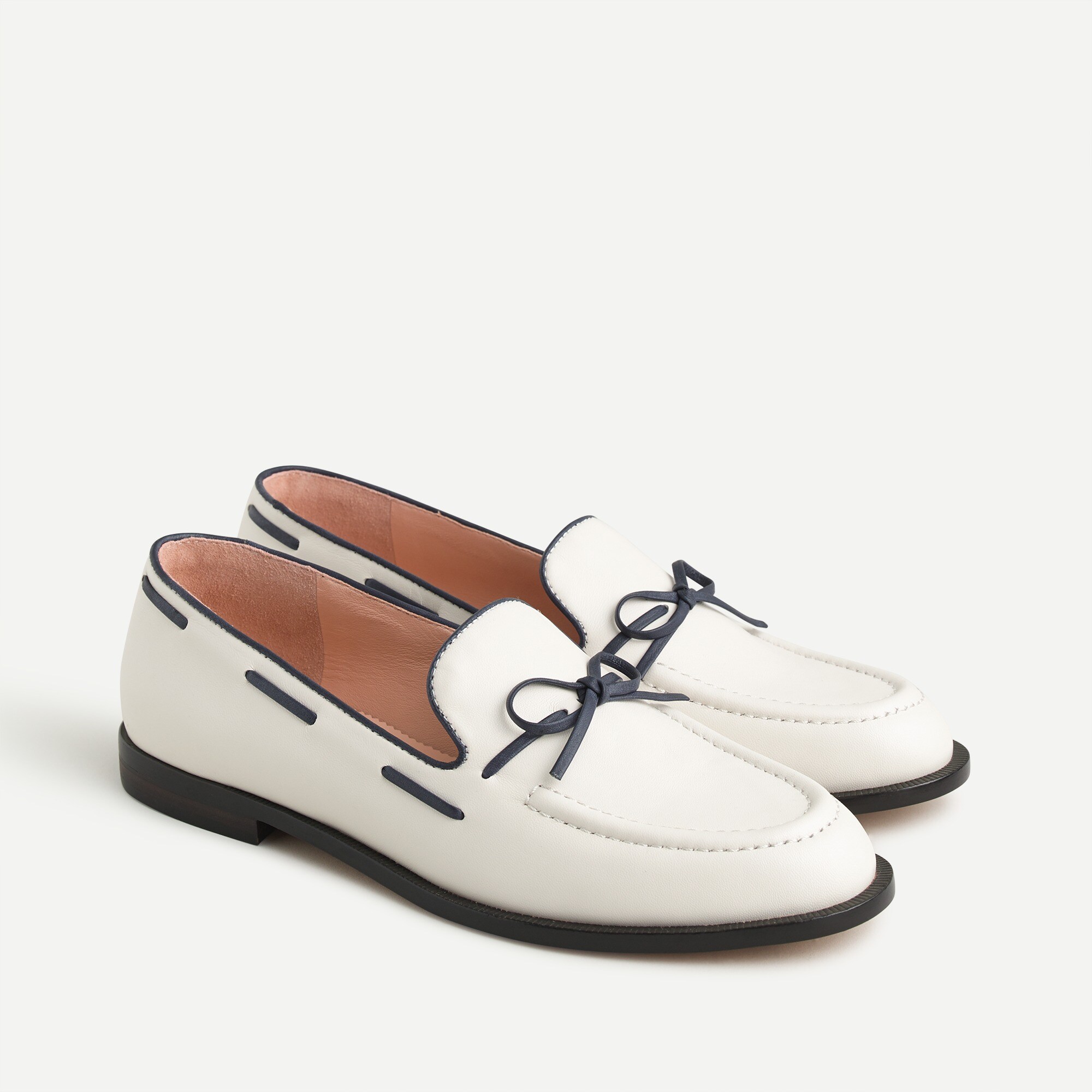 Two-tone classic leather loafers