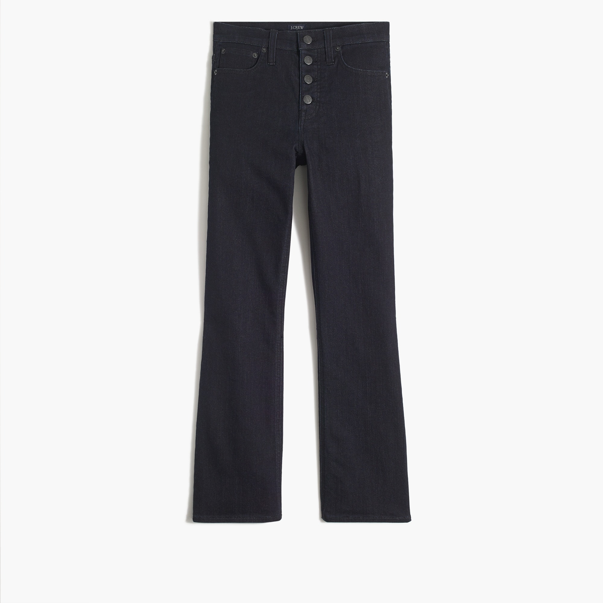 High-rise flare crop jean in signature stretch