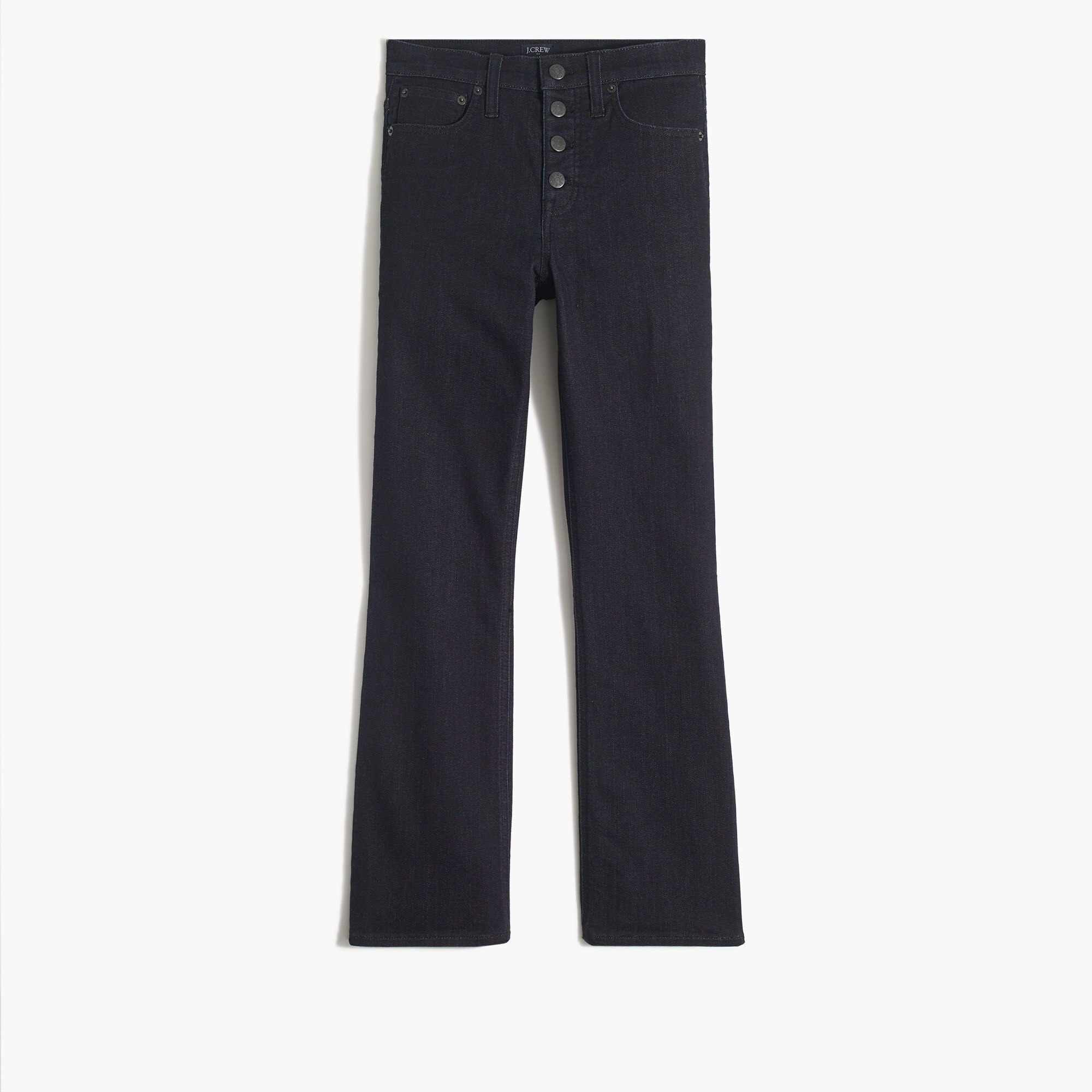 high-rise flare crop jean in signature stretch for women
