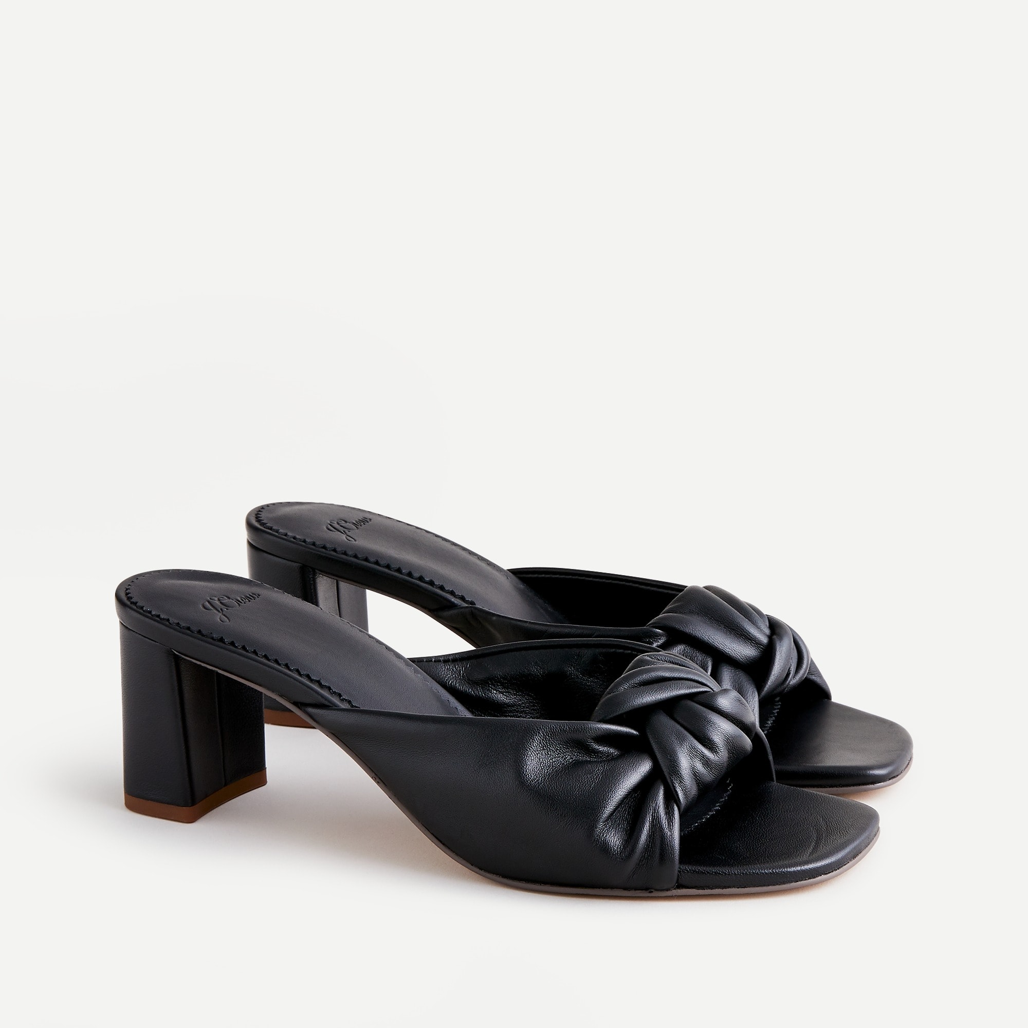 j crew low block heel sandals