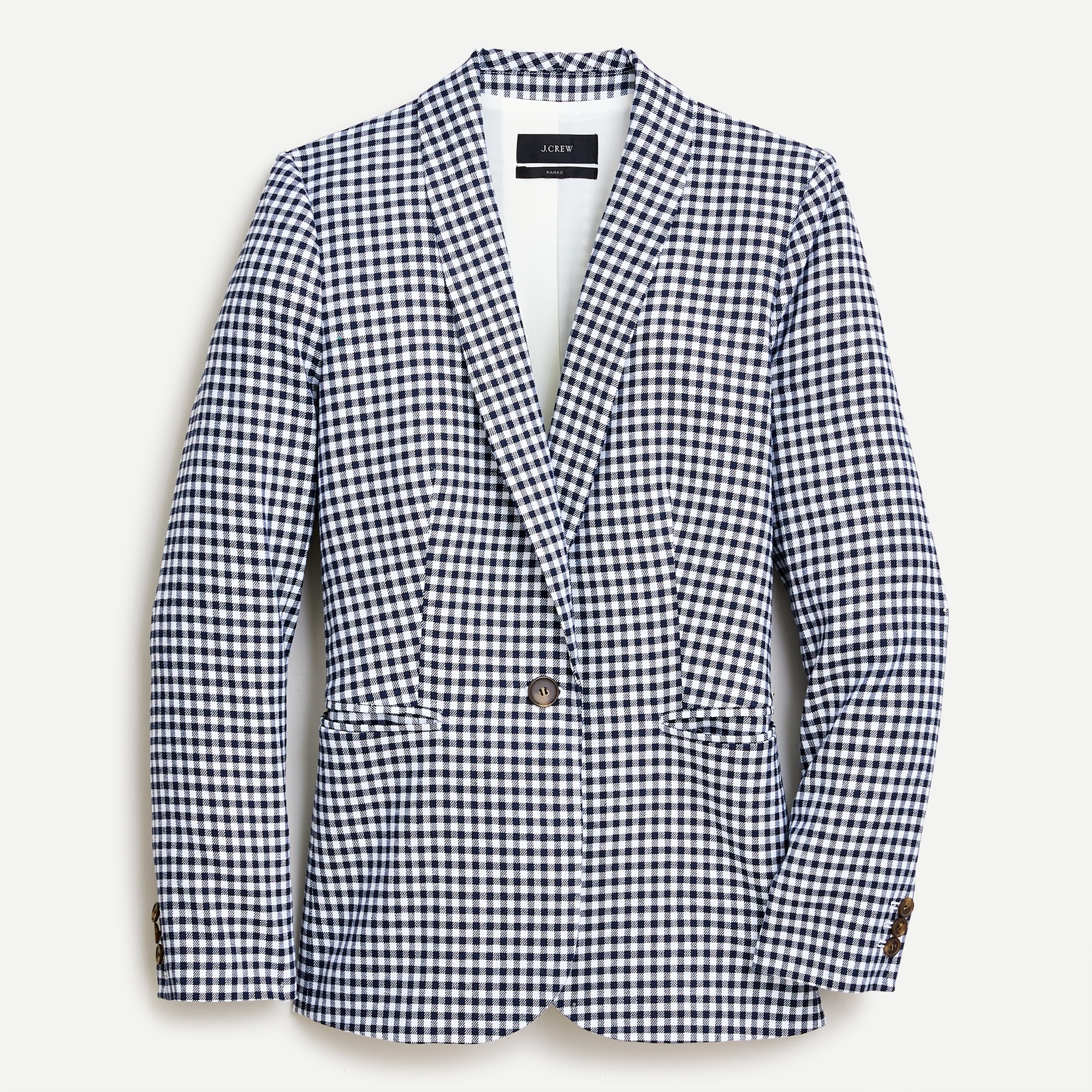 Parke blazer in gingham stretch linen