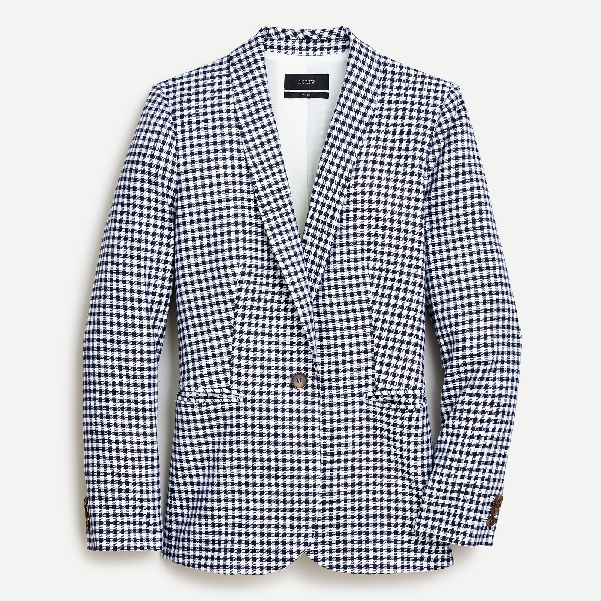 Parke blazer in gingham stretch linen