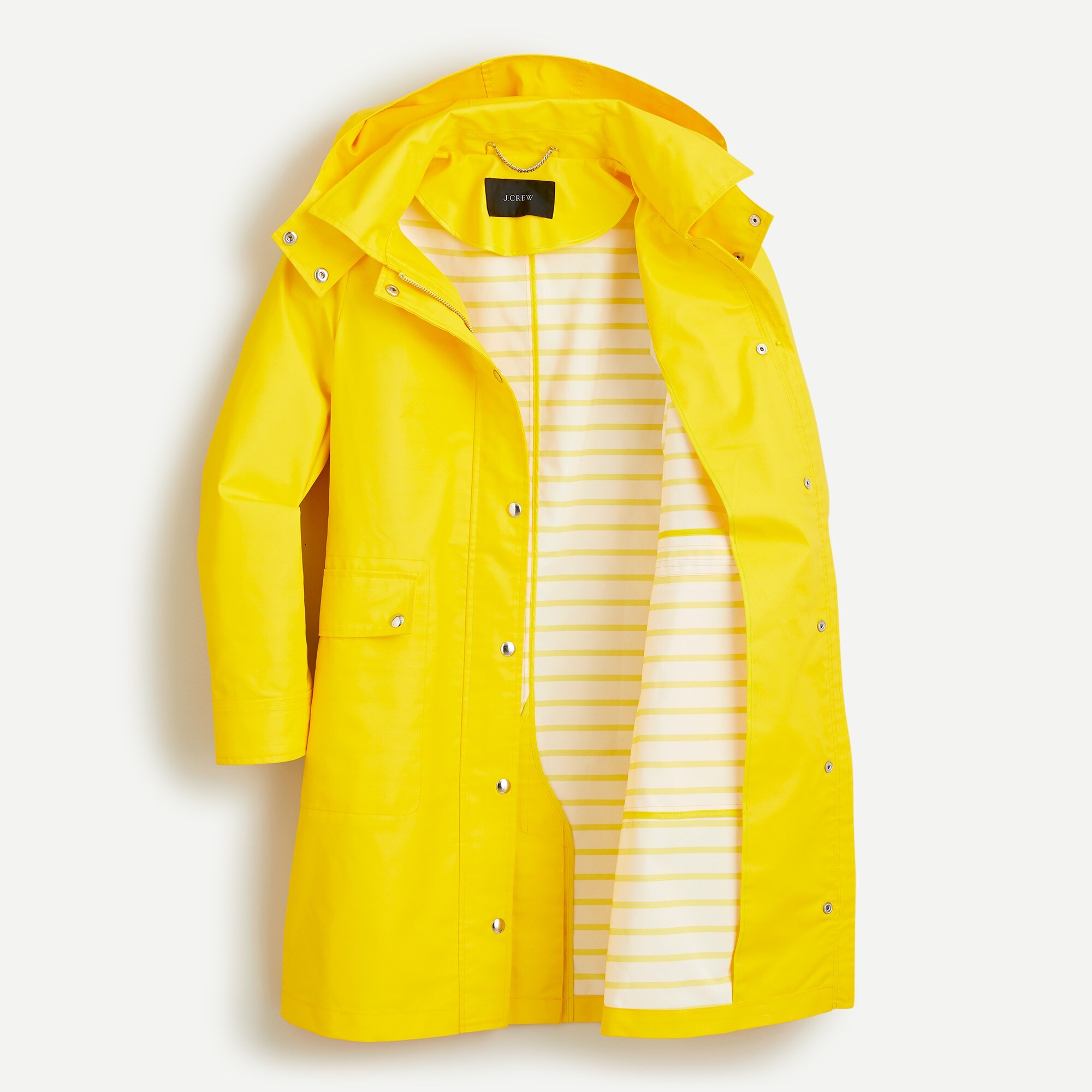 j crew yellow raincoat