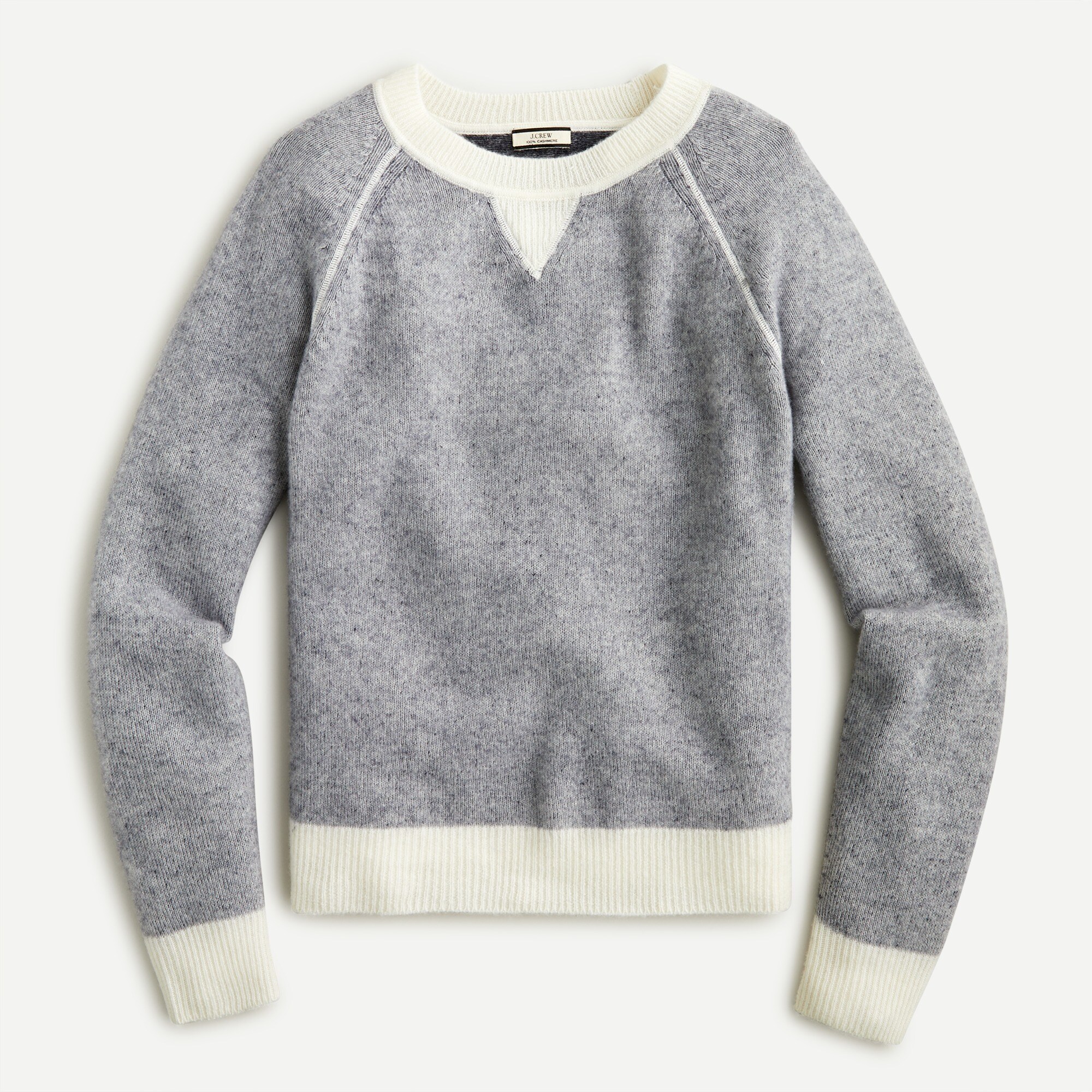 Reversible cashmere crewneck sweatshirt