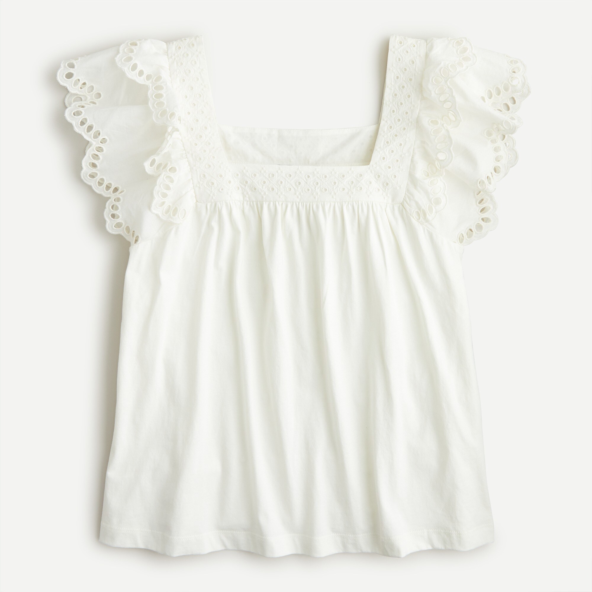 Squareneck eyelet tank