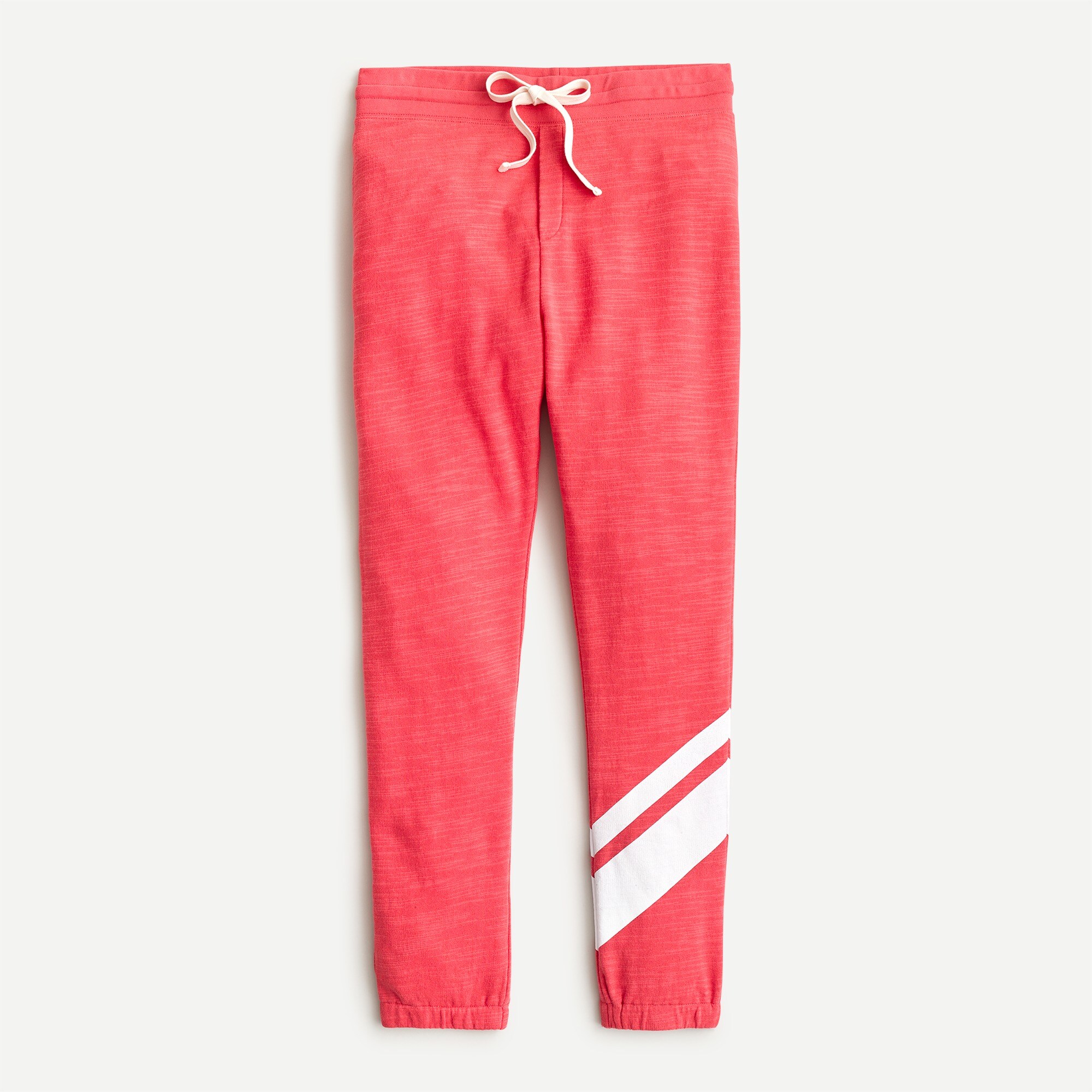 Vintage cotton terry jogger pant with single stripe