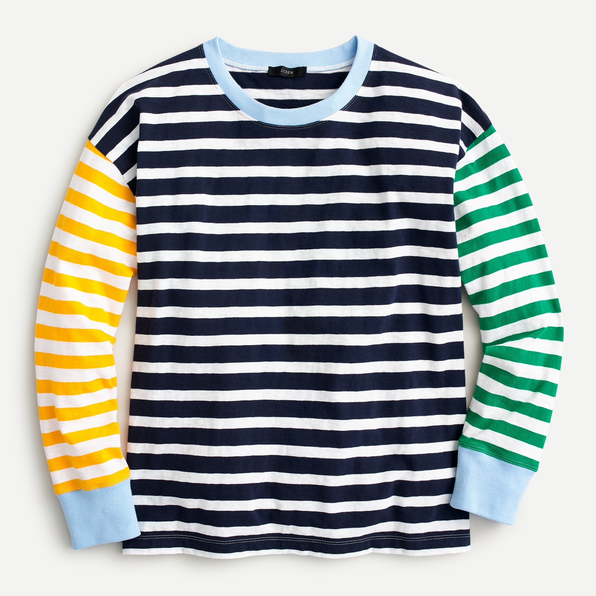 Long-sleeve Ringer T-shirt In Mixed Stripe For Women - J.Crew