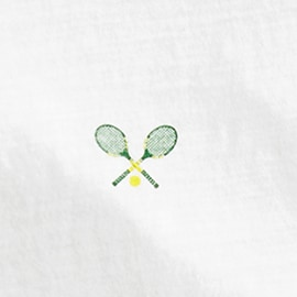 Vintage cotton crewneck T-shirt with tennis rackets WHITE j.crew: vintage cotton crewneck t-shirt with tennis rackets for women