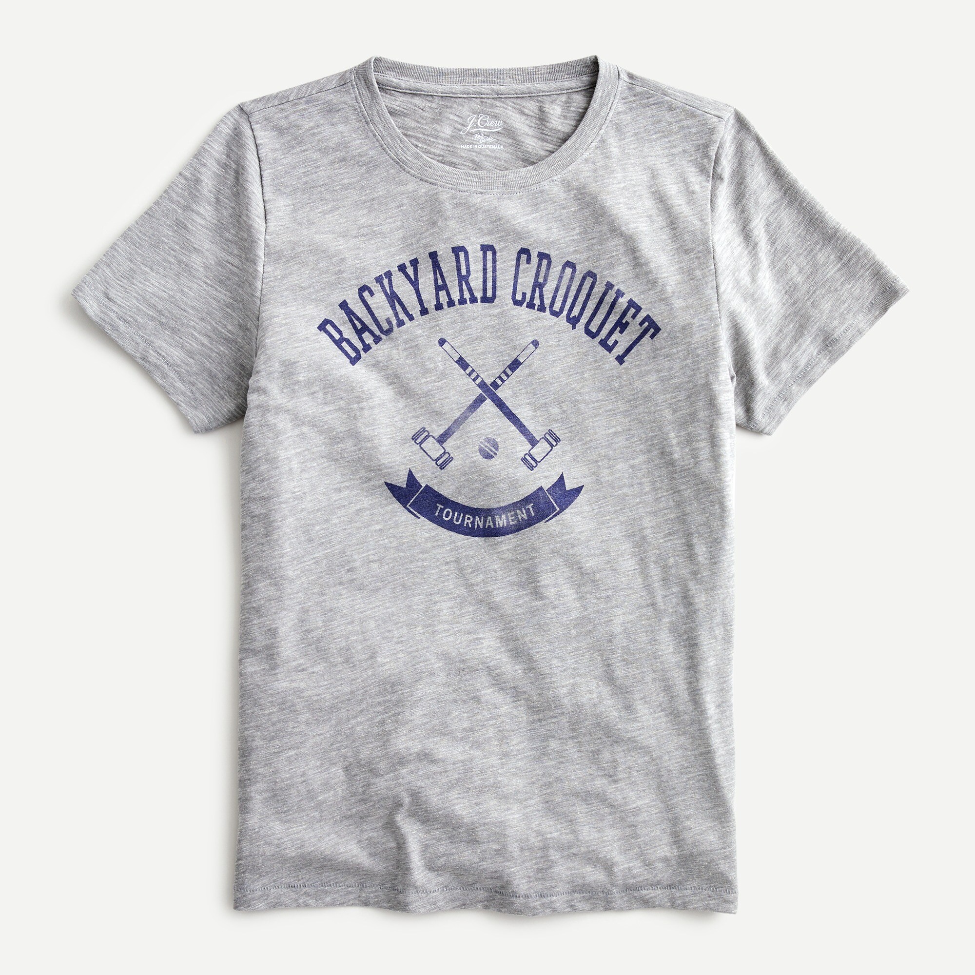 "Backyard croquet" vintage cotton crewneck T-shirt