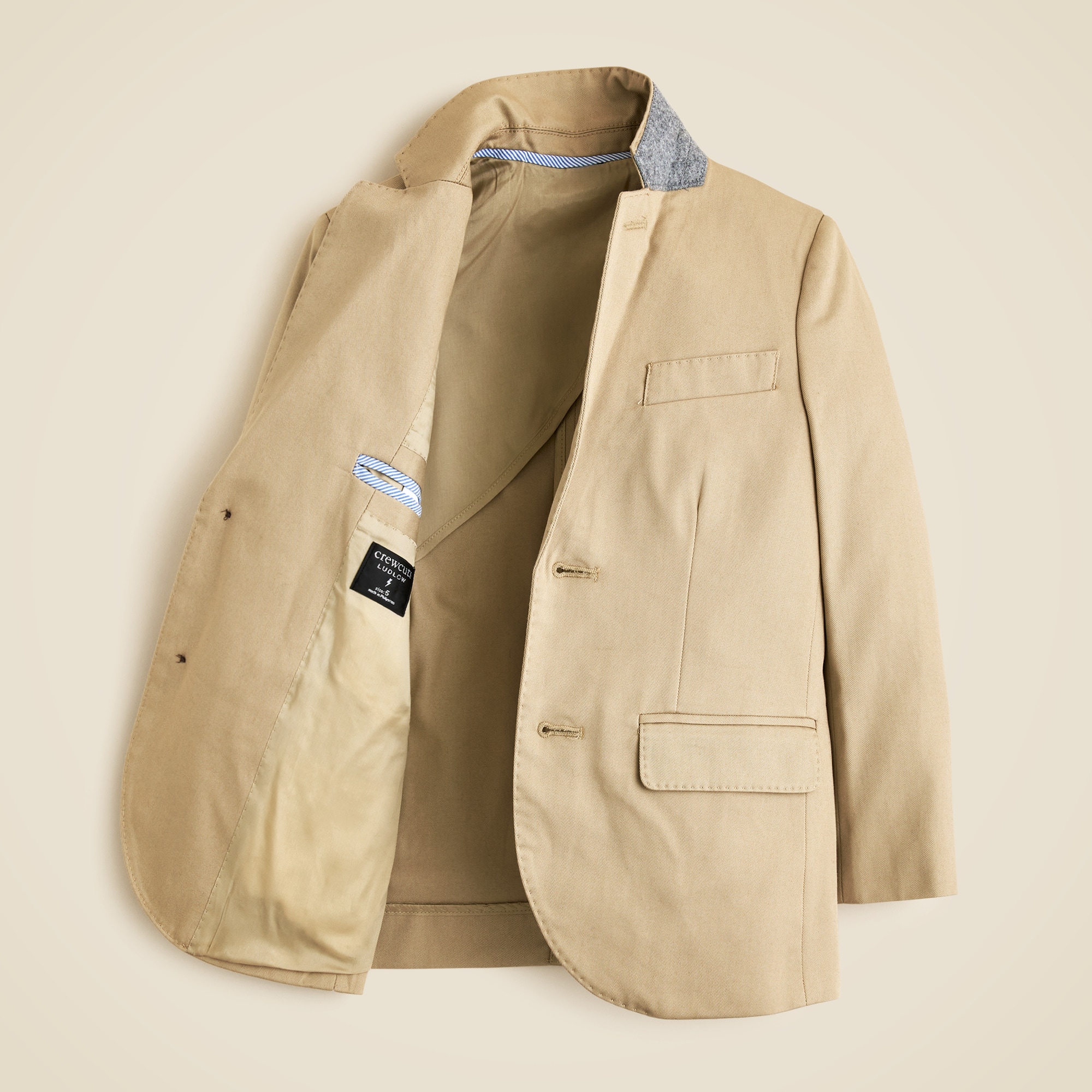 Boys' Ludlow suit jacket in Italian chino