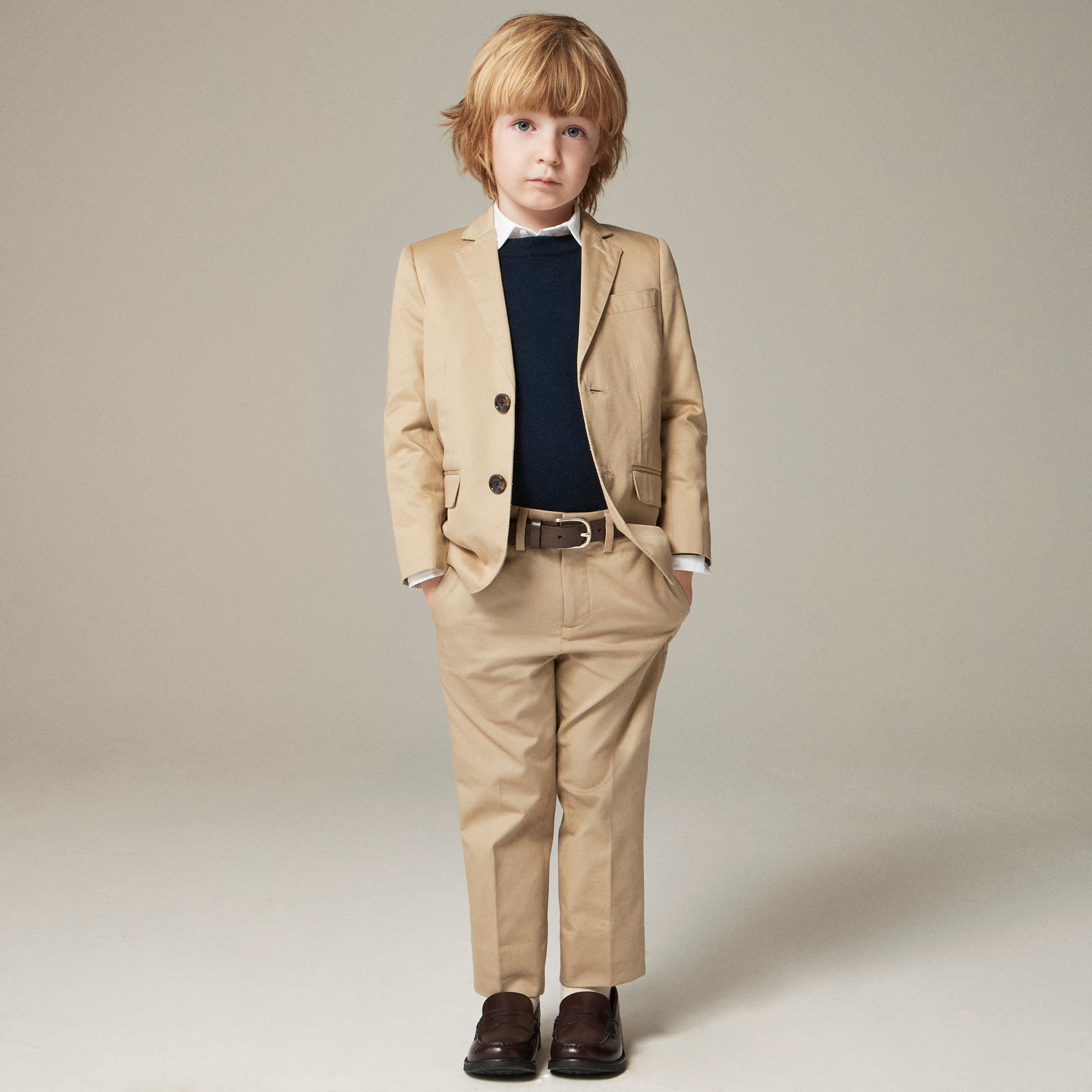 Boys' Ludlow suit jacket in Italian chino