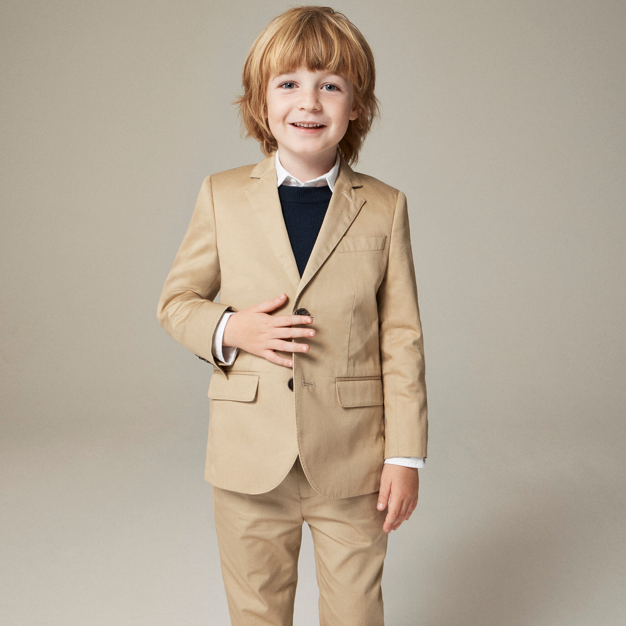 Boys' Ludlow suit jacket in Italian chino
