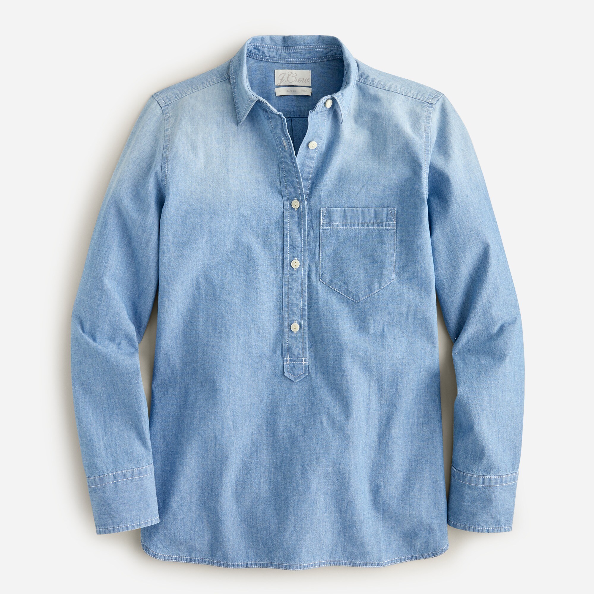 Classic-fit Chambray Popover For Women | J.Crew