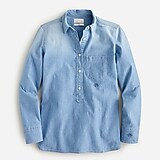 Classic-fit chambray popover