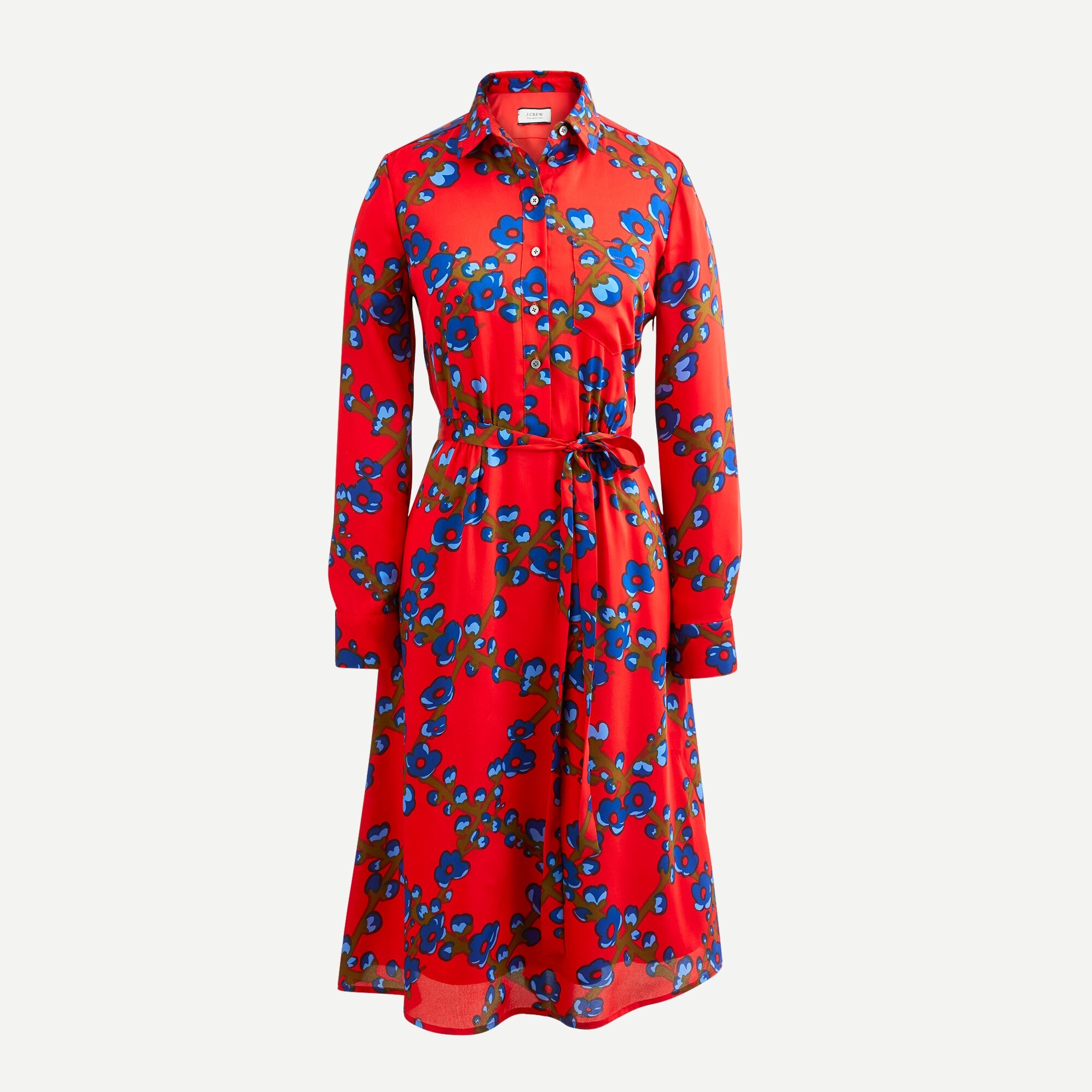 A-line Shirt-dress In Lattice Floral For Women | J.Crew
