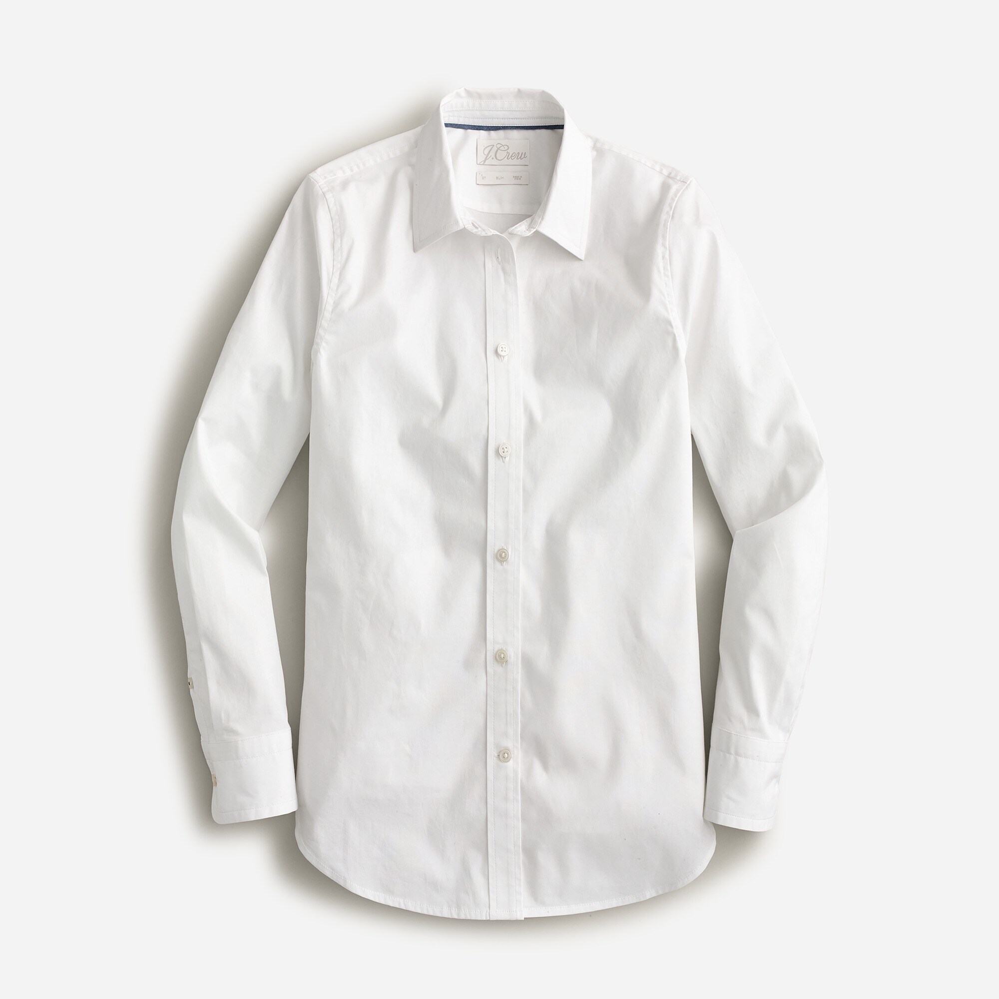 Slim-fit stretch cotton poplin shirt