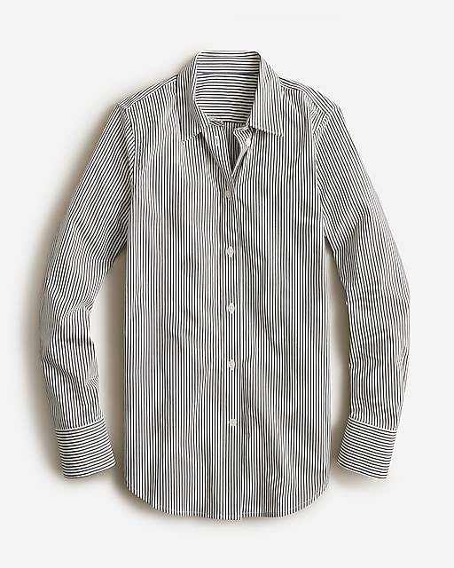  Petite slim-fit stretch cotton poplin shirt in stripe