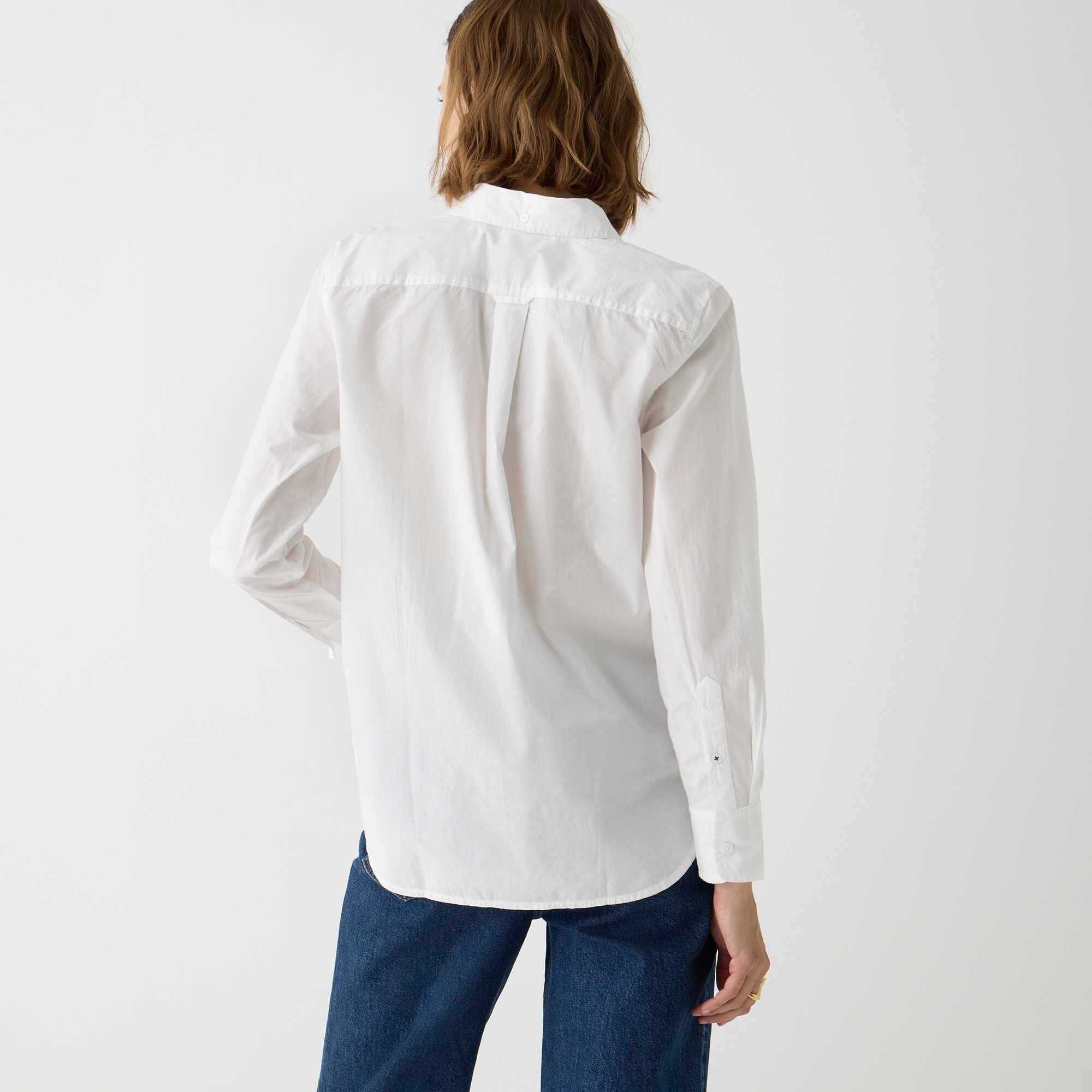 Tall classic-fit washed cotton poplin shirt