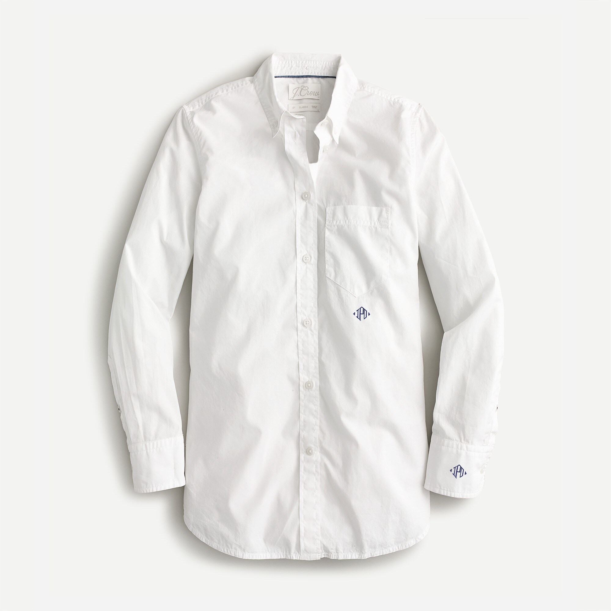 Tall classic-fit washed cotton poplin shirt