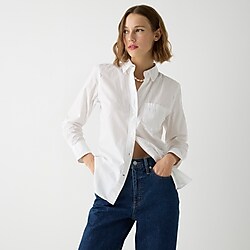 Tall classic-fit washed cotton poplin shirt