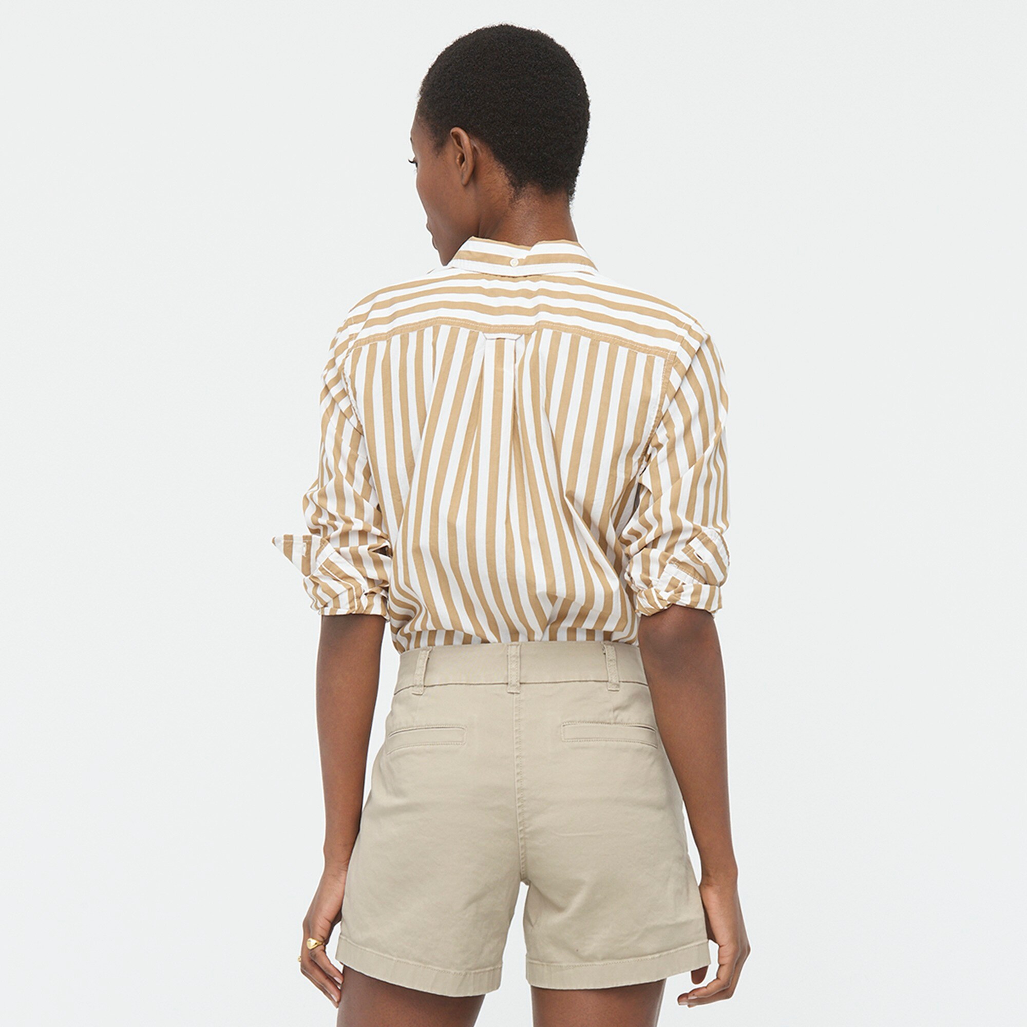 Tall classic-fit washed cotton poplin shirt in stripe