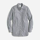Petite classic-fit washed cotton poplin shirt in stripe