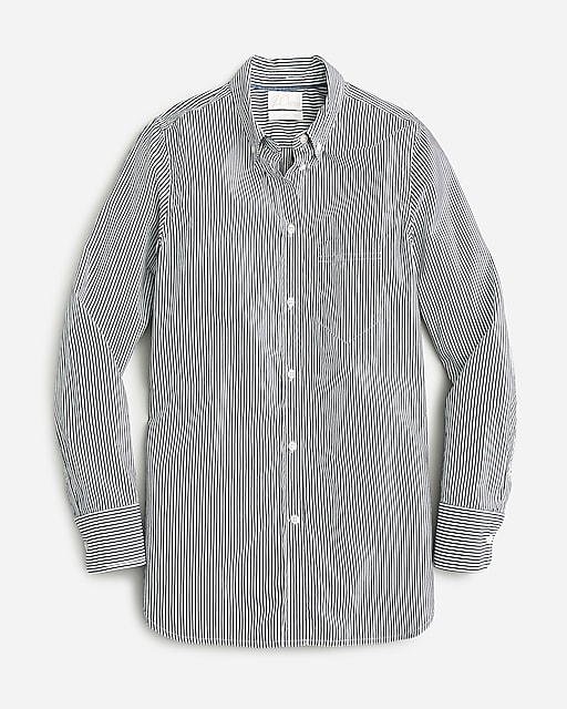  Classic-fit washed cotton poplin shirt in stripe