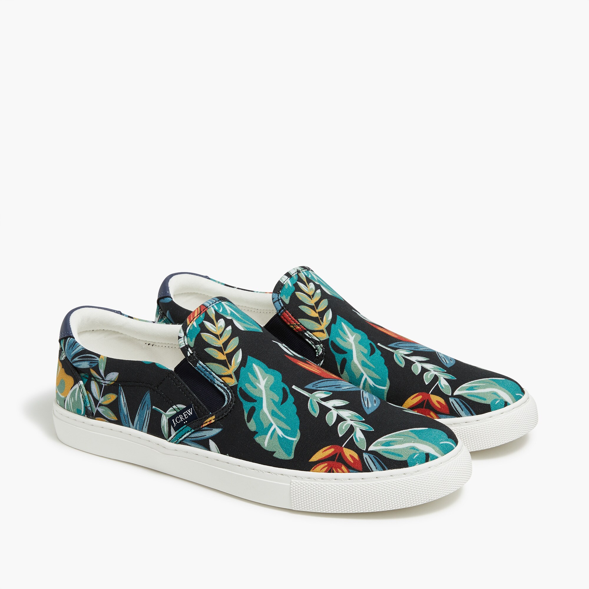 explorer camo canvas slip-on sneakers for men