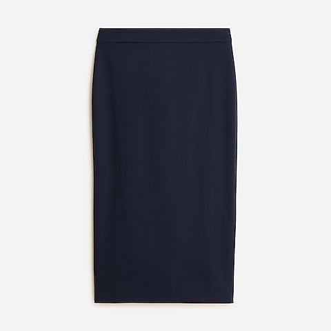 womens Tall Long  2 pencil skirt in bi-stretch cotton