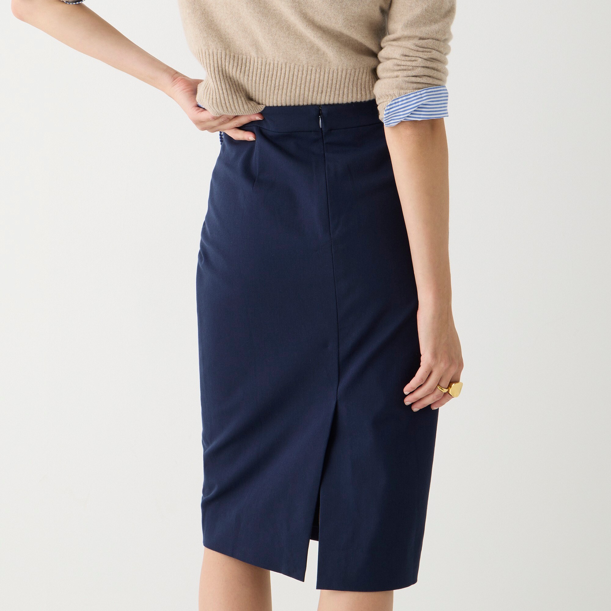 J.Crew No. 3 Pencil Skirt In Bi stretch Cotton Blend For Women