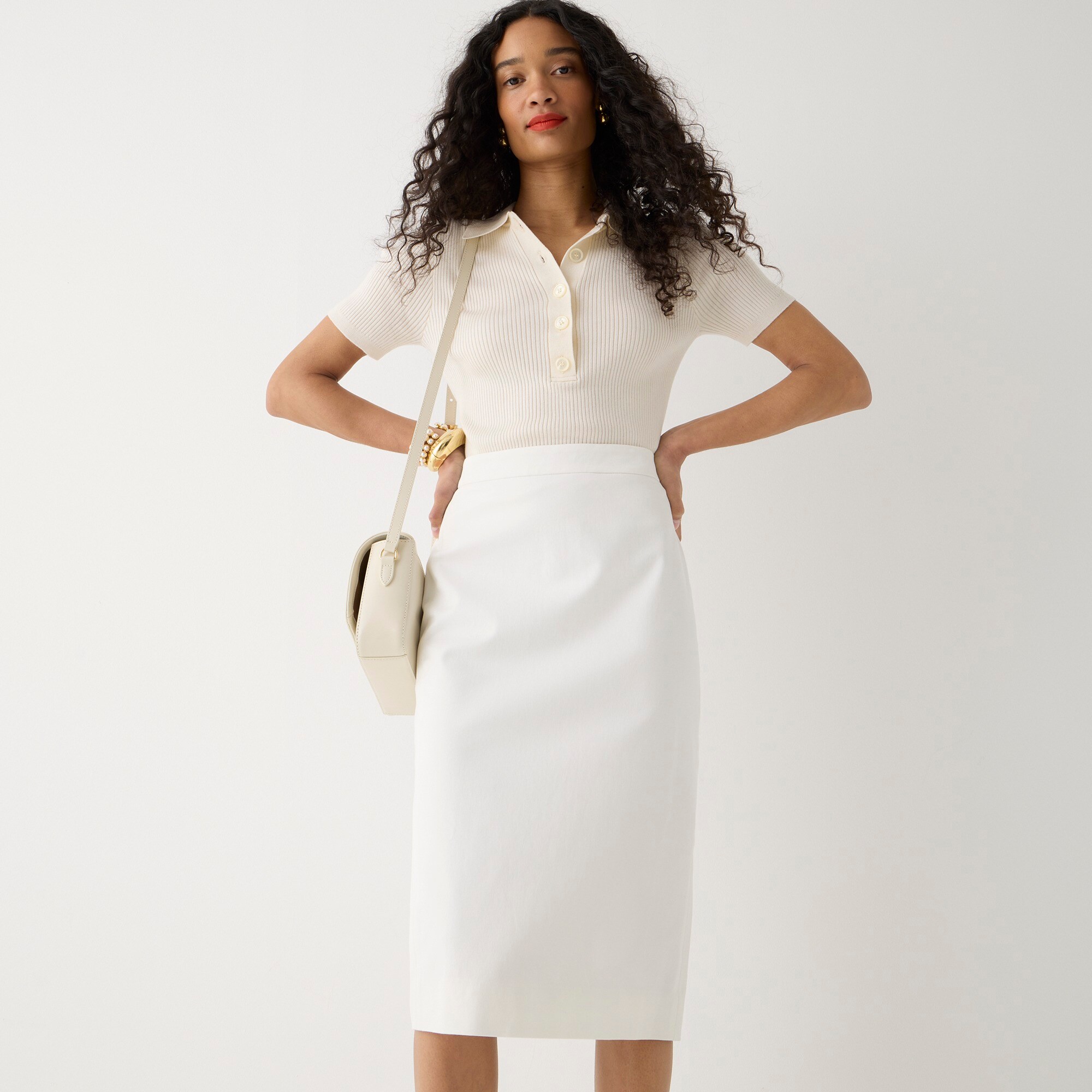 J.Crew: No. Pencil Skirt In Bi-stretch Cotton Blend For