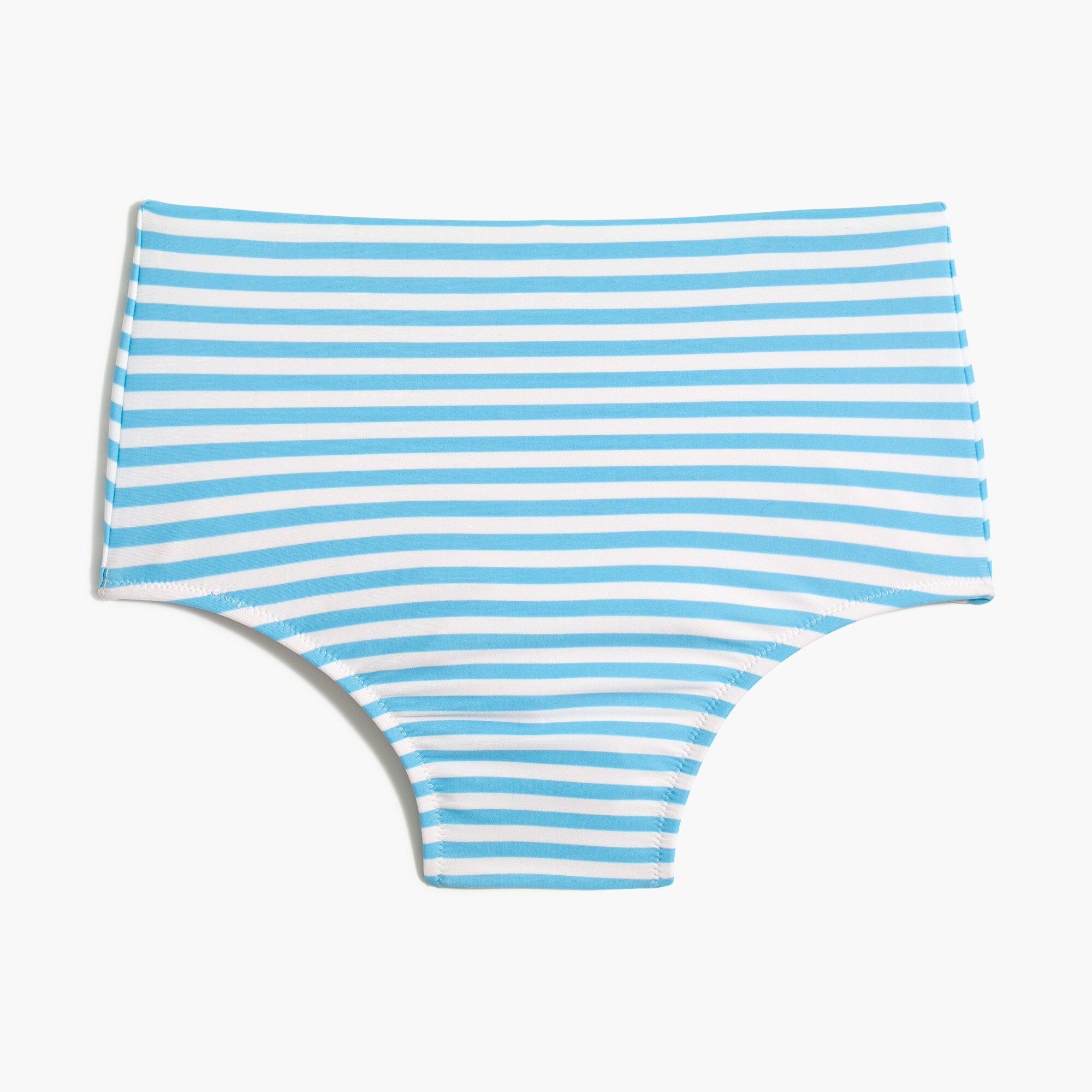 Striped high-waisted bikini bottom