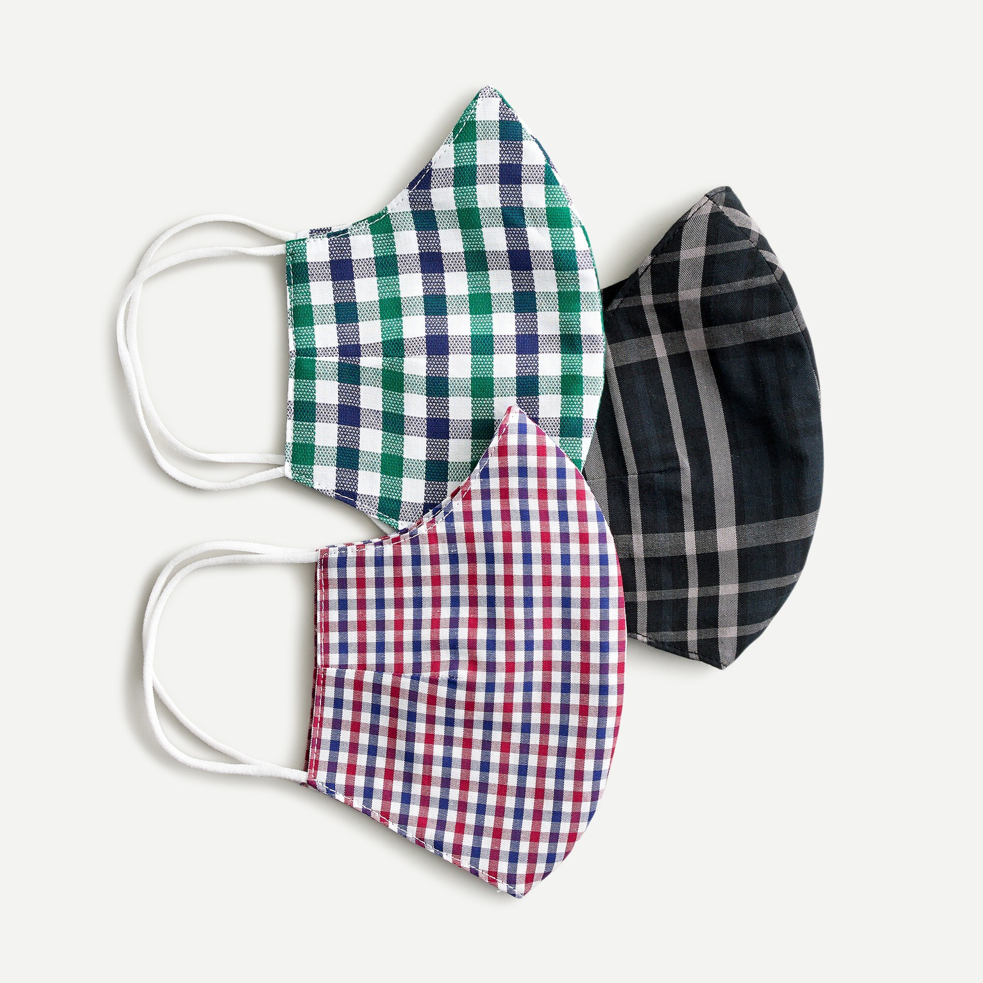 Pack-of-three nonmedical face masks in mixed prints