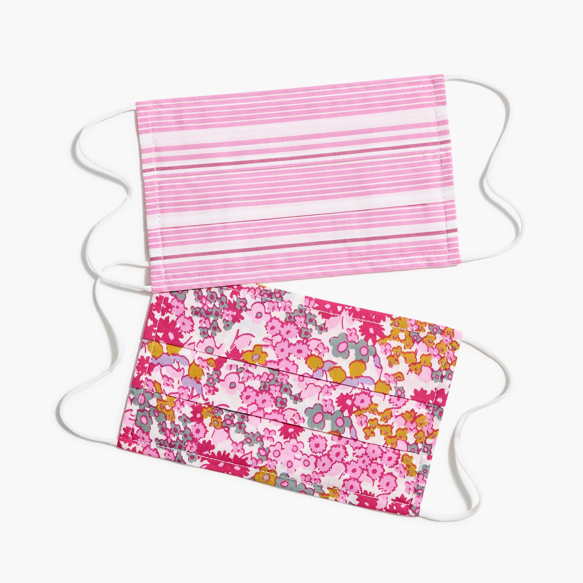 Girls' pack-of-two nonmedical face masks in mixed prints