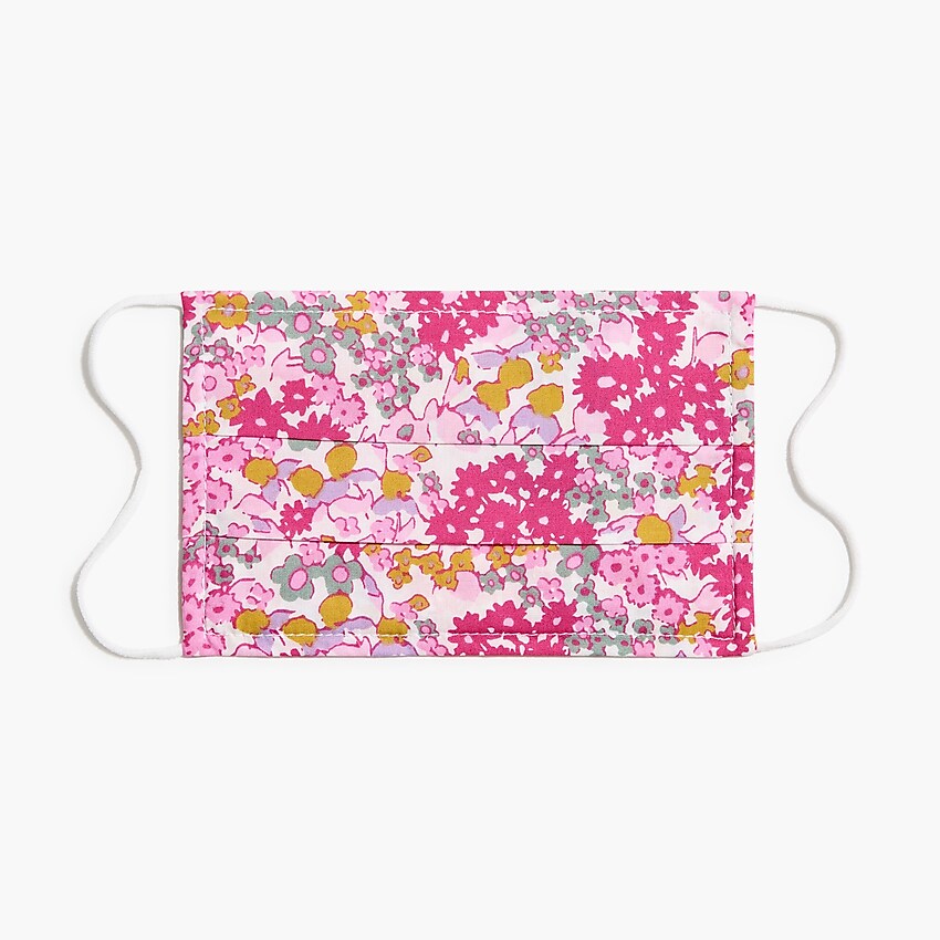 factory: girls' single nonmedical face mask in floral for girls, right side, view zoomed