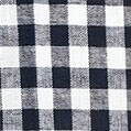 Gingham linen-cotton Holland pant GINEVRA GNGM MD NAVY WH factory: gingham linen-cotton holland pant for women