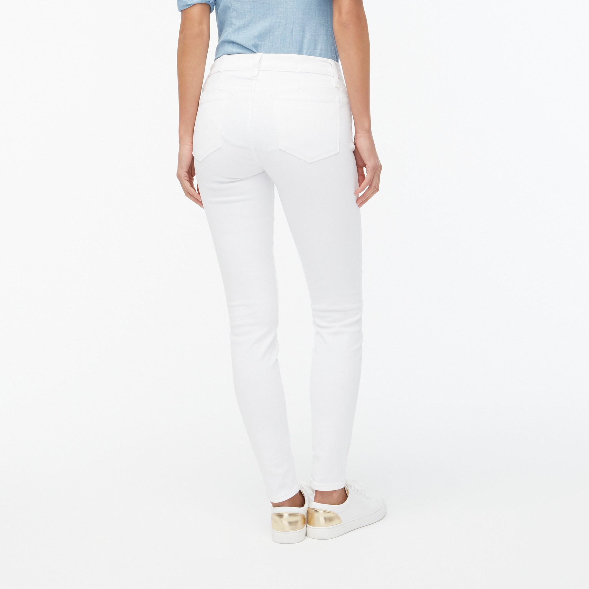 8"-rise white skinny jean in signature stretch