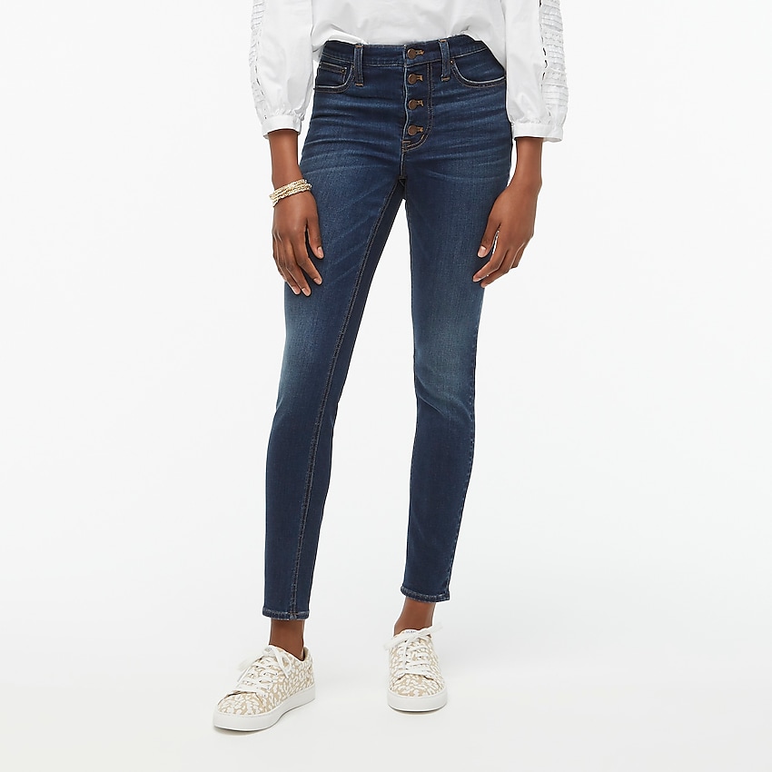 factory: 9" high-rise skinny jean in signature stretch for women, right side, view zoomed