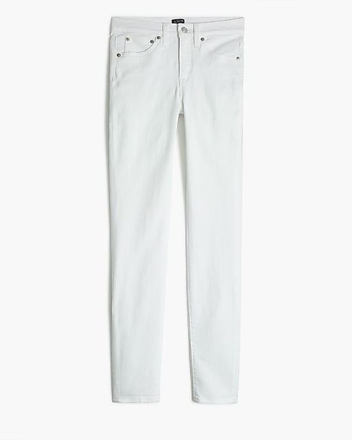  Petite 9" mid-rise white skinny jean in signature stretch