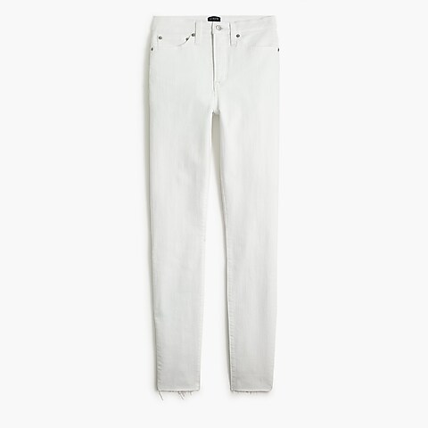 womens Petite 10" high-rise white skinny jean in signature stretch