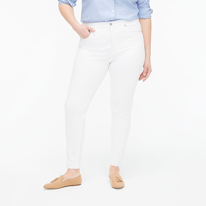 factory: 10" high-rise white skinny jean in signature stretch for women, right side, view zoomed