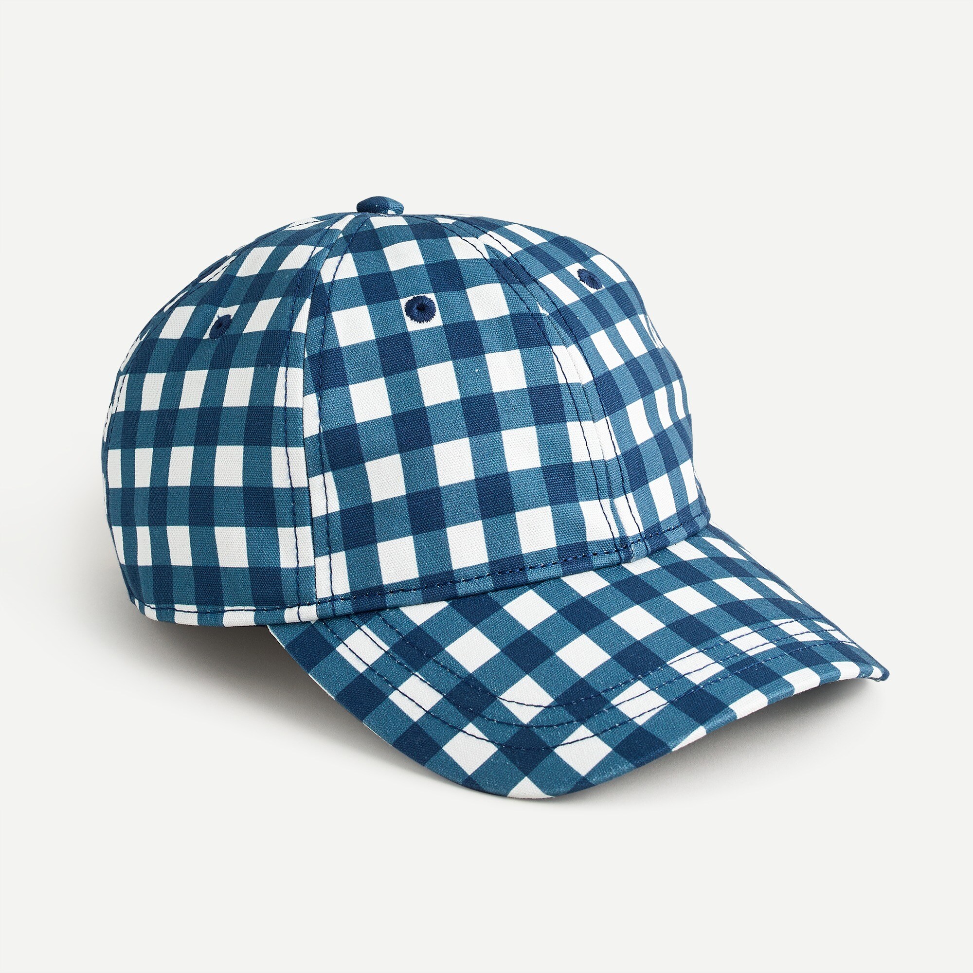Baseball hat in gingham