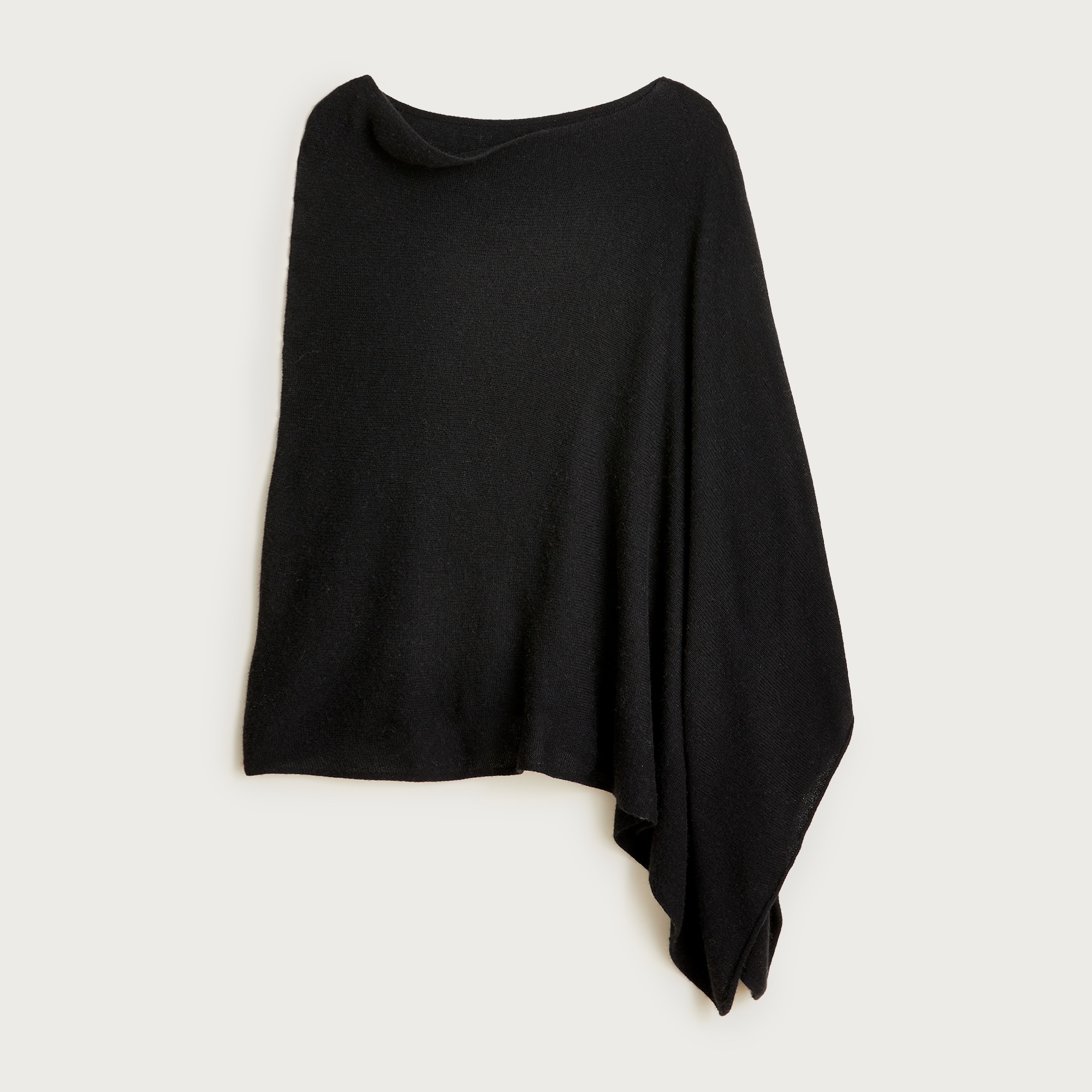Cashmere-wool blend poncho