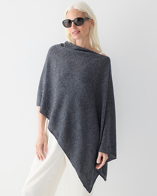  Cashmere-wool blend poncho