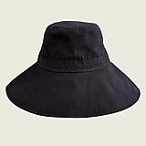 Wide-brim bucket hat with UV coating