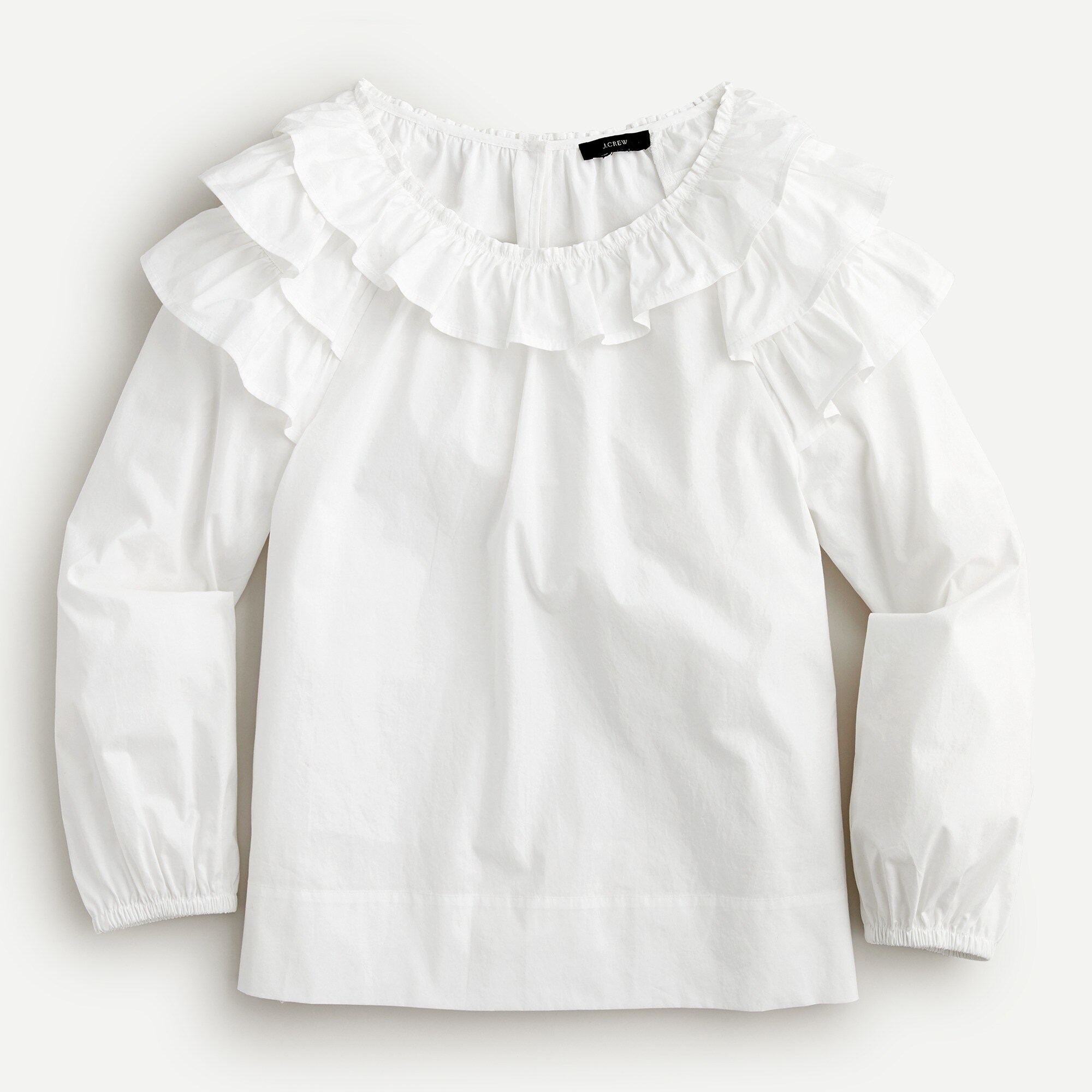 Ruffle-shoulder top