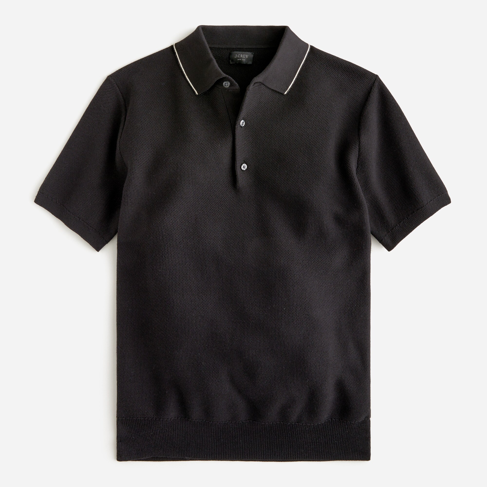 Cotton-blend Short-sleeve Sweater-polo For Men | J.Crew